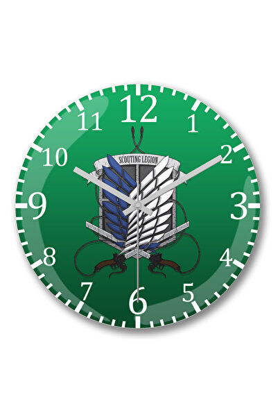 BASKI DÜNYASI Ceas de perete Attack On Titan Scoutıng Legion din sticlă auten...