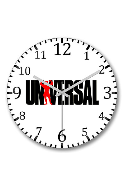 BASKI DÜNYASI Универсален фитнес лого стенен часовник Bombeli Real Glass