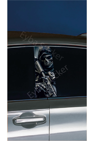 EYBA STİCKER رقائق تغطية عمود باب السيارة، نمط DRK3 (أعلى مصبوغ) - 22 × 50 سم...