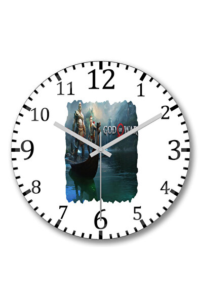 BASKI DÜNYASI Ceas de perete God Of War 4 din sticlă autentică bombată