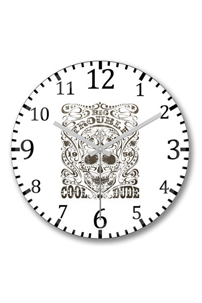 BASKI DÜNYASI ساعة حائط ذات مشكلة كبيرة من الزجاج الحقيقي المنحني