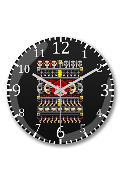 BASKI DÜNYASI Ρολόι τοίχου Chuck Good Guy Ugly Sweater από κυρτό γυαλί