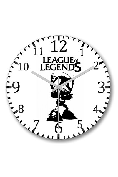 BASKI DÜNYASI ساعة حائط Lol من الزجاج الحقيقي المنحني