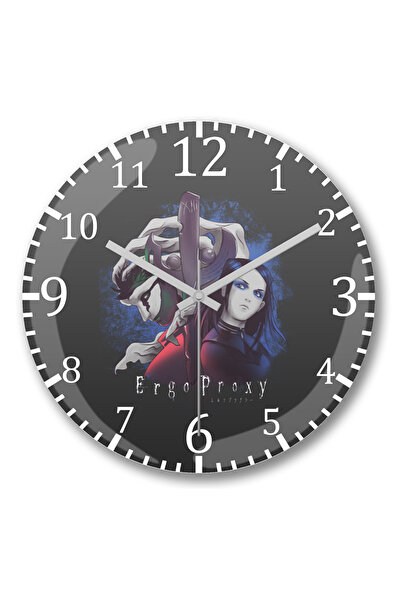BASKI DÜNYASI Ergo Proxy zidni sat od zakrivljenog pravog stakla