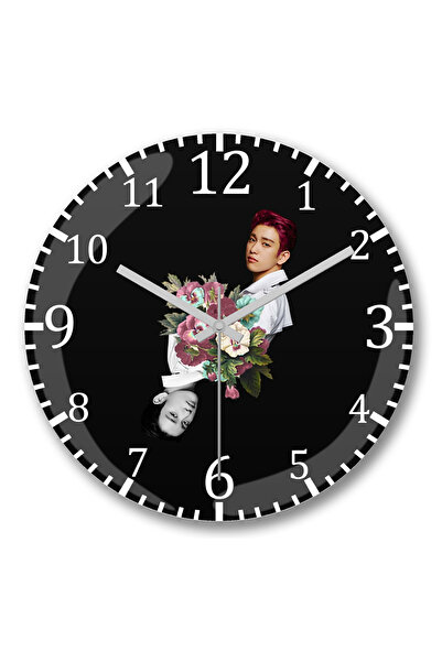 BASKI DÜNYASI Ceas de perete Got7 Jinyoung din sticlă autentică bombată