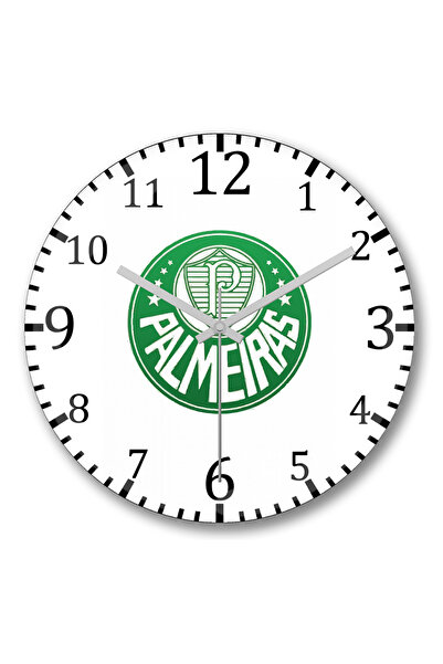 BASKI DÜNYASI Ceas de perete Palmeiras din sticlă autentică bombată