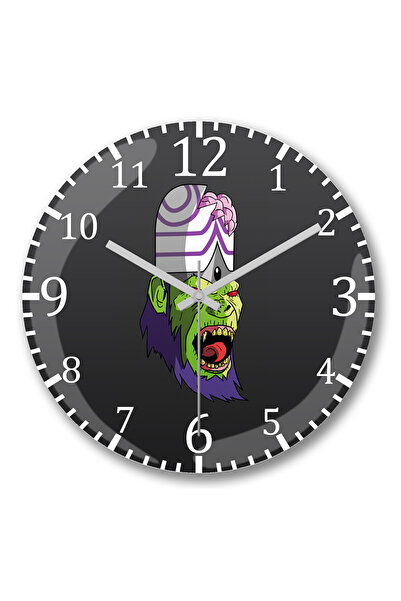 BASKI DÜNYASI ساعة حائط ماكاكو لوكو من الزجاج الحقيقي المنحني