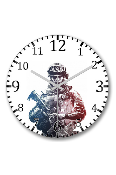 BASKI DÜNYASI Ceas de perete Bf4 din sticlă autentică bombată