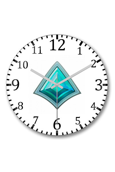 BASKI DÜNYASI ساعة حائط Paladins Simbolo من الزجاج الحقيقي المنحني