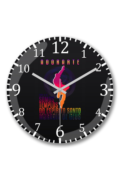 BASKI DÜNYASI ساعة حائط Adorando من الزجاج الحقيقي المنحني