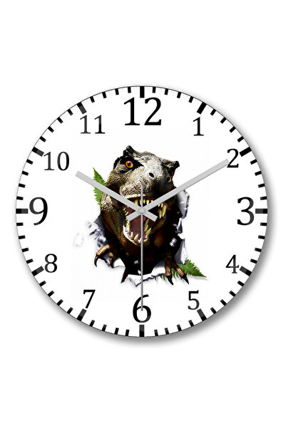 BASKI DÜNYASI ساعة حائط تريفور من الزجاج الحقيقي المنحني