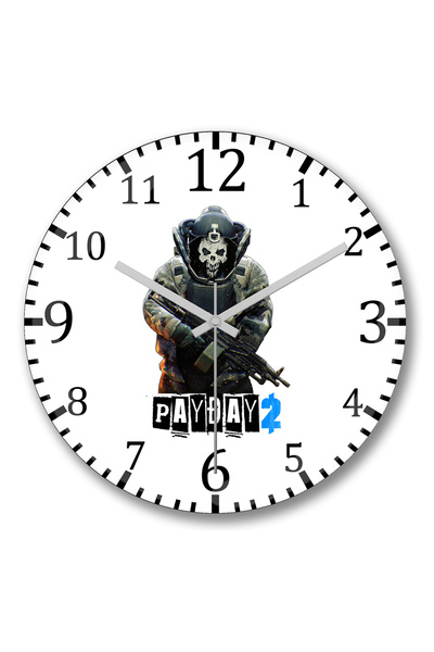 BASKI DÜNYASI Ceas de perete Payday 2 Skulldozer din sticlă autentică bombată