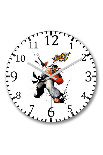 BASKI DÜNYASI Ceas de perete Ryu Street Fighter din sticlă autentică bombată