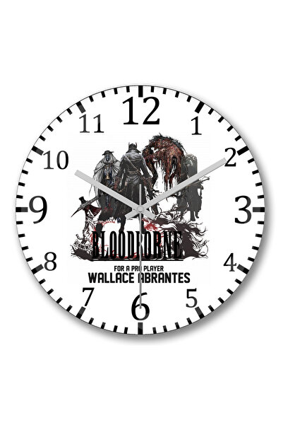 BASKI DÜNYASI Ceas de perete Bloodborne din sticlă autentică bombată