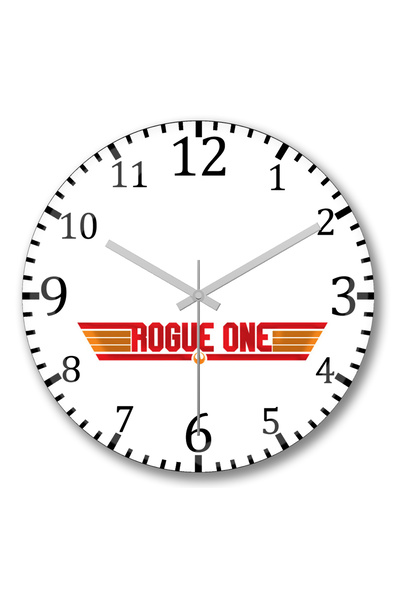 BASKI DÜNYASI Ceas de perete Top Gun Rogue One din sticlă autentică bombată