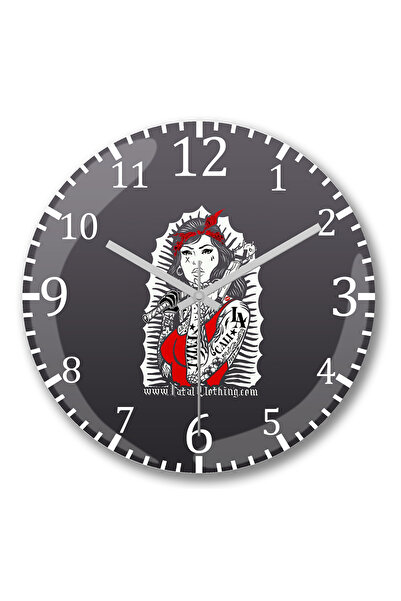 BASKI DÜNYASI Ceas de perete India din sticlă autentică bombată