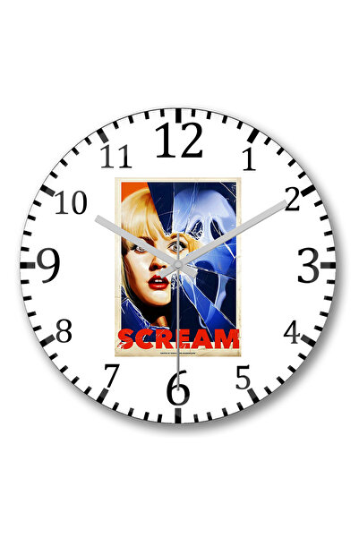 BASKI DÜNYASI ساعة حائط بانيكو سكريم من الزجاج الحقيقي المنحني