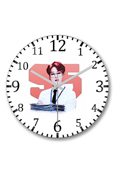 BASKI DÜNYASI Ceas de perete Bts Jimin din sticlă autentică bombată