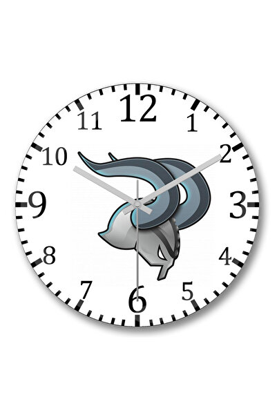 BASKI DÜNYASI ساعة حائط فايكنغ هيلم من الزجاج الحقيقي المنحني