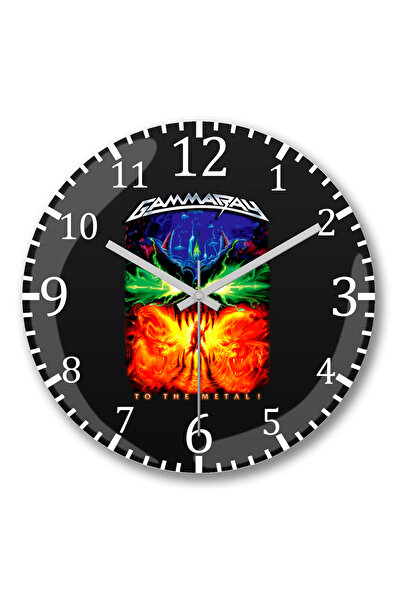 BASKI DÜNYASI Gamma Ray To the Metal Ceas de perete Bombeli din sticlă autentică