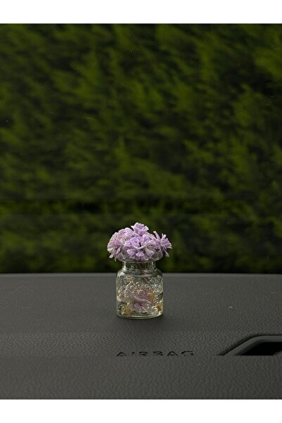 OTOMOR AKSESUAR مزهرية صغيرة لطيفة من ليلك معطرة على شكل زهرة ملحقات صندوق قف...