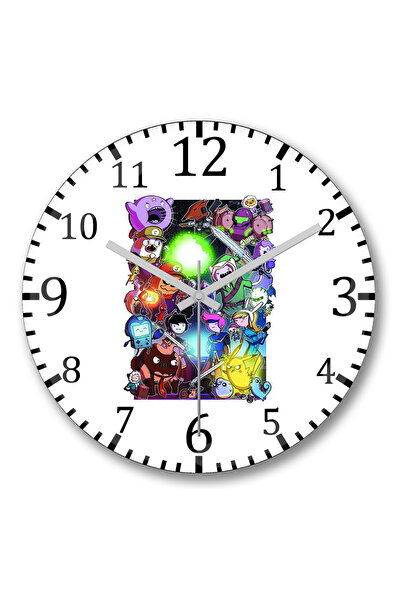 BASKI DÜNYASI ساعة حائط Nerd Stock Collab من الزجاج الحقيقي المنحني