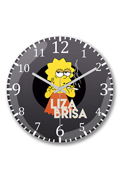 BASKI DÜNYASI ساعة حائط ليزا بريزا من الزجاج الحقيقي المنحني