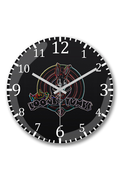 BASKI DÜNYASI Baby Looney Tunes Neon Wall Clock Curved Real Glass