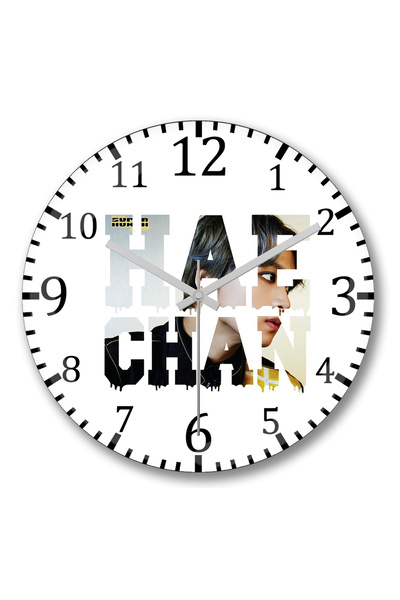 BASKI DÜNYASI ساعة حائط Haechan Nct 127 خارقة للطبيعة من الزجاج الحقيقي