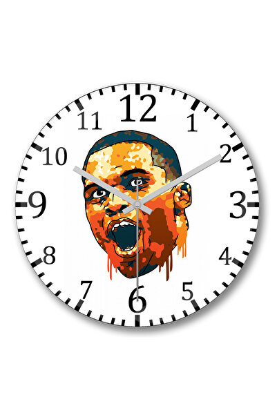 BASKI DÜNYASI ساعة حائط راسل ويستبروك من الزجاج الحقيقي المنحني