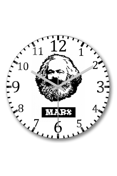 BASKI DÜNYASI Ceas de perete Karx Marx din sticlă autentică bombată