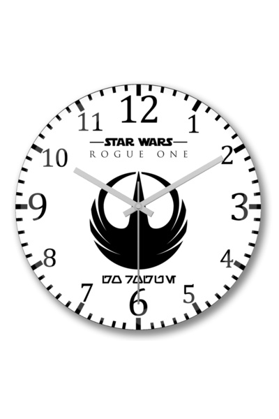 BASKI DÜNYASI Ceas de perete Star Wars Rogue One din sticlă autentică bombată