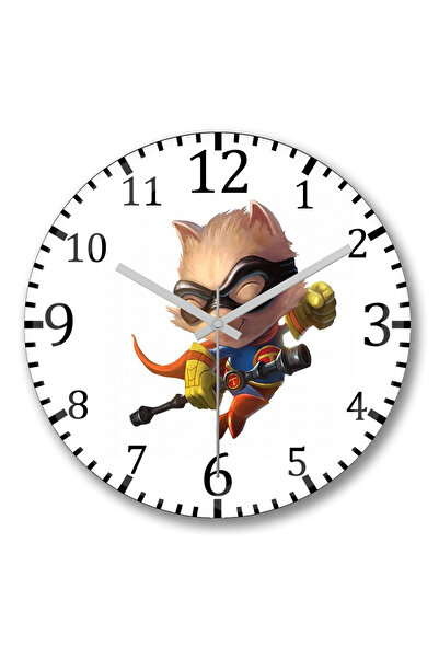 BASKI DÜNYASI Ceas de perete Teemo din sticlă autentică bombată