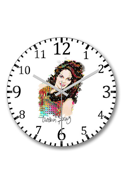 BASKI DÜNYASI Ceas de perete Turkan Soray din sticlă autentică bombată