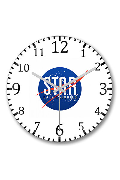 BASKI DÜNYASI ساعة حائط فلاش موديلو من الزجاج الحقيقي المنحني