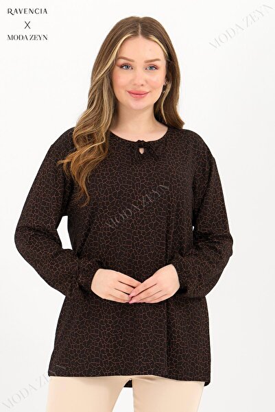 Ravencia Bluză din bumbac pieptănat pentru femei de vârstă mijlocie și peste ...