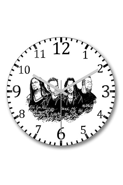 BASKI DÜNYASI Ceas de perete Metallica Art din sticlă autentică bombată