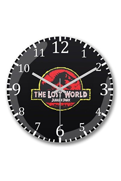 BASKI DÜNYASI ساعة حائط العالم المفقود 3 من الزجاج الحقيقي المنحني