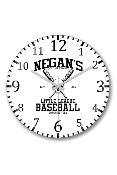 BASKI DÜNYASI Ceas de perete Manwich al lui Negan din sticlă autentică bombată