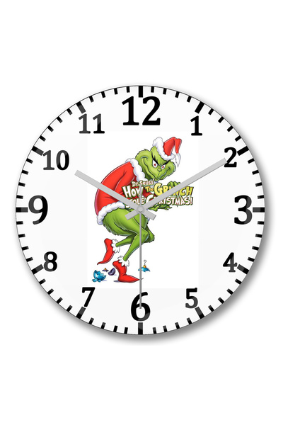 BASKI DÜNYASI ساعة حائط جرينش من الزجاج الحقيقي المنحني