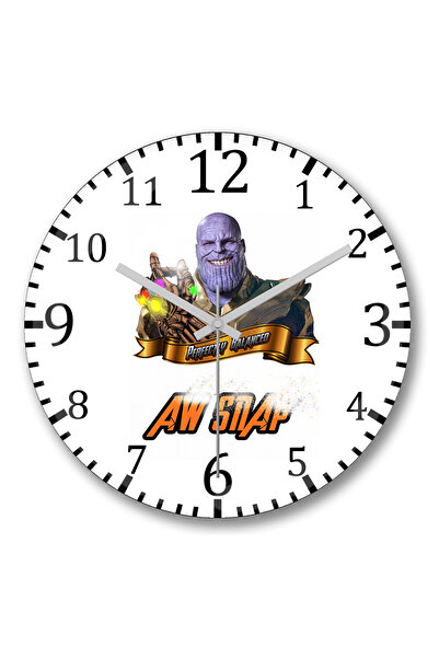 BASKI DÜNYASI أوه المفاجئة! ساعة حائط من الزجاج الحقيقي المنحني