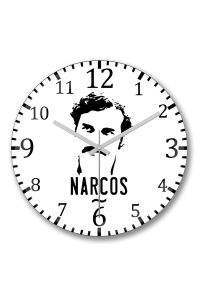 BASKI DÜNYASI Ceas de perete Narcos din sticlă autentică bombată