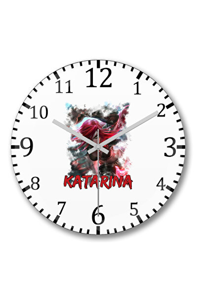 BASKI DÜNYASI Ceas de perete League Of Legends Katarina din sticlă autentică ...