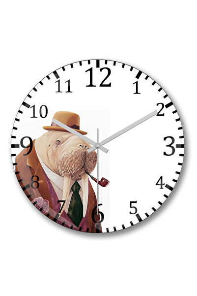 BASKI DÜNYASI Ceas de perete clasic Walrus din sticlă autentică bombată