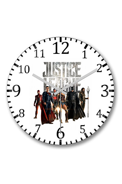 BASKI DÜNYASI Ceas de perete Liga Justiției din sticlă autentică bombată