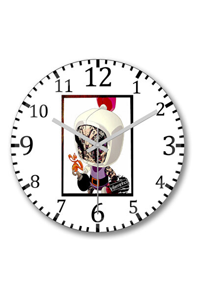 BASKI DÜNYASI Ceas de perete Bomber Man Inferninho din sticlă autentică bombată