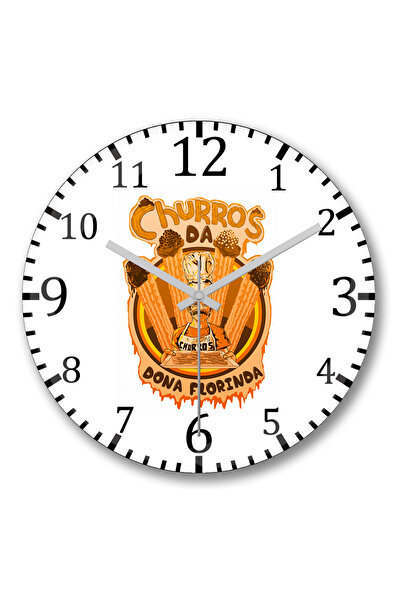 BASKI DÜNYASI ساعة حائط تشوروس دا دونا فلوريندا من الزجاج الحقيقي المنحني