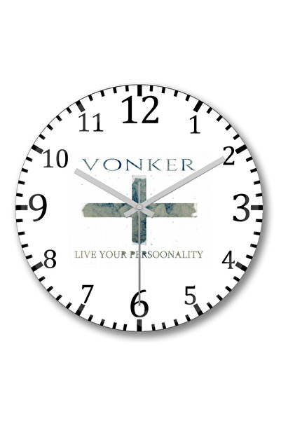 BASKI DÜNYASI Ρολόι τοίχου Sky Of England Ceu Lngles με κυρτό γυαλί από αληθι...