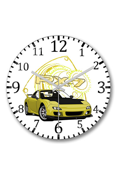 BASKI DÜNYASI ساعة حائط روتاري ليجند من الزجاج الحقيقي المنحني