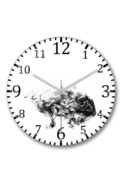 BASKI DÜNYASI Ceas de perete Darth Vader Smoke din sticlă autentică bombată